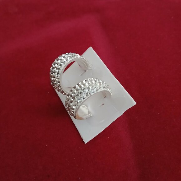 Shiny Hoop Earrings Silver.925 - Picture 2 of 2